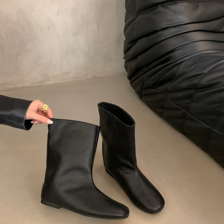 Women Fashionable Boots without Lacing Mune Fashion
