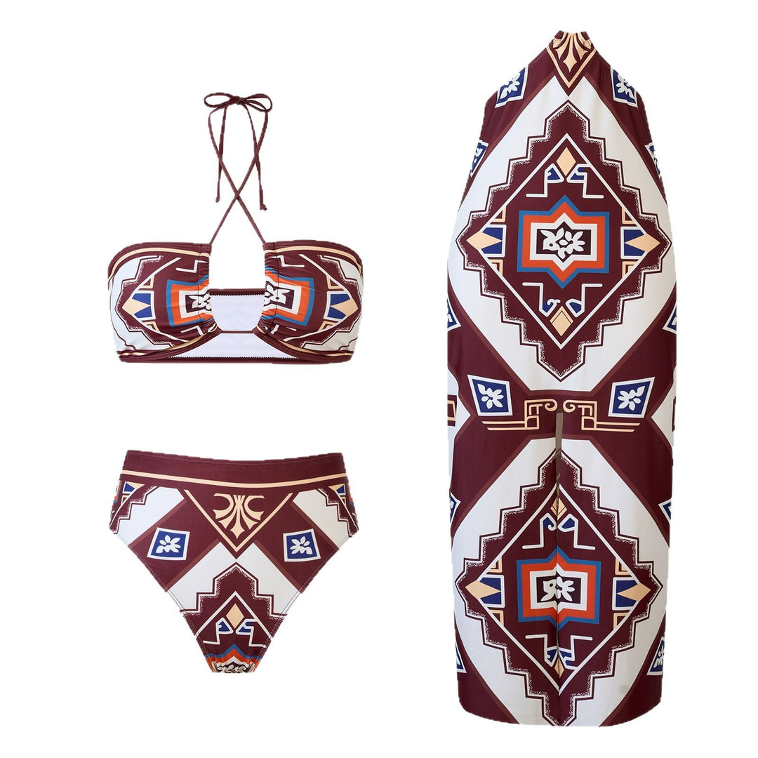 Women's bikini set with bandeau top and matching pareo Mune Fashion