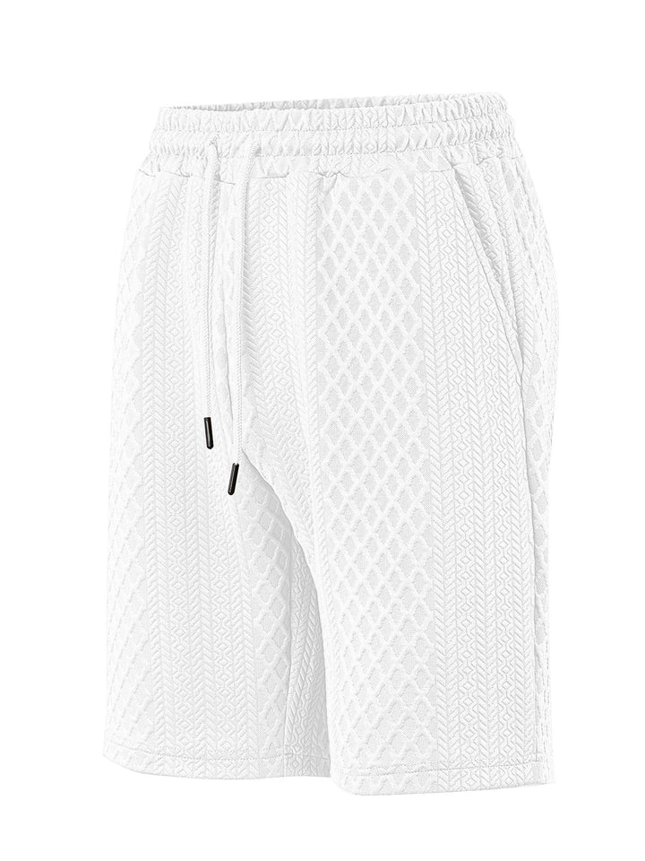 Men's structured lounge shorts with elastic waistband drawstring and side pockets Mune Fashion