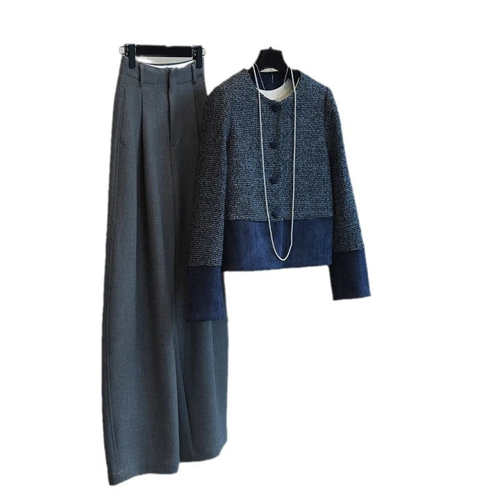 Ladies Elegant Short Jacket with Textured Fabric Drune