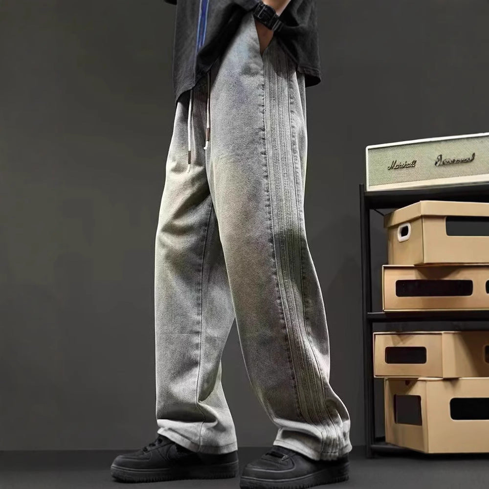 Men's loose-cut jeans with side seams Mune Fashion