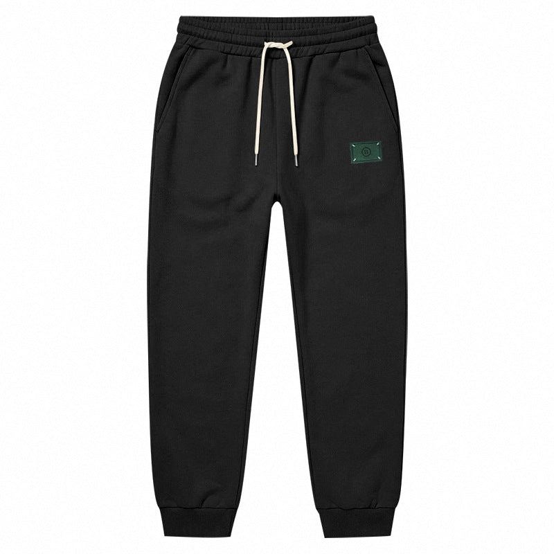 Men's Minimalist Fleece Jogging Pants with Elastic Drawstring and Narrow Cuffs Mune Fashion