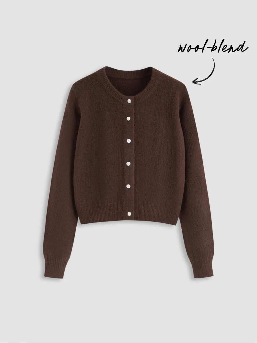 Women's Elegant Short Sweater with Shirt Collar Mune Fashion