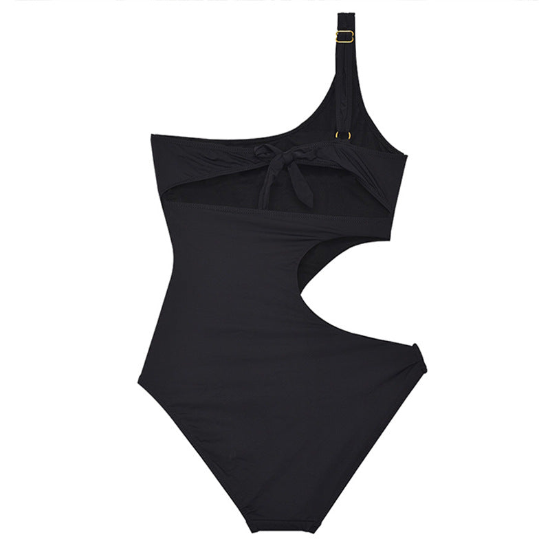 Women’s One-Piece Swimsuit with Asymmetric Cut and Elegant Cut-Outs Mune Fashion
