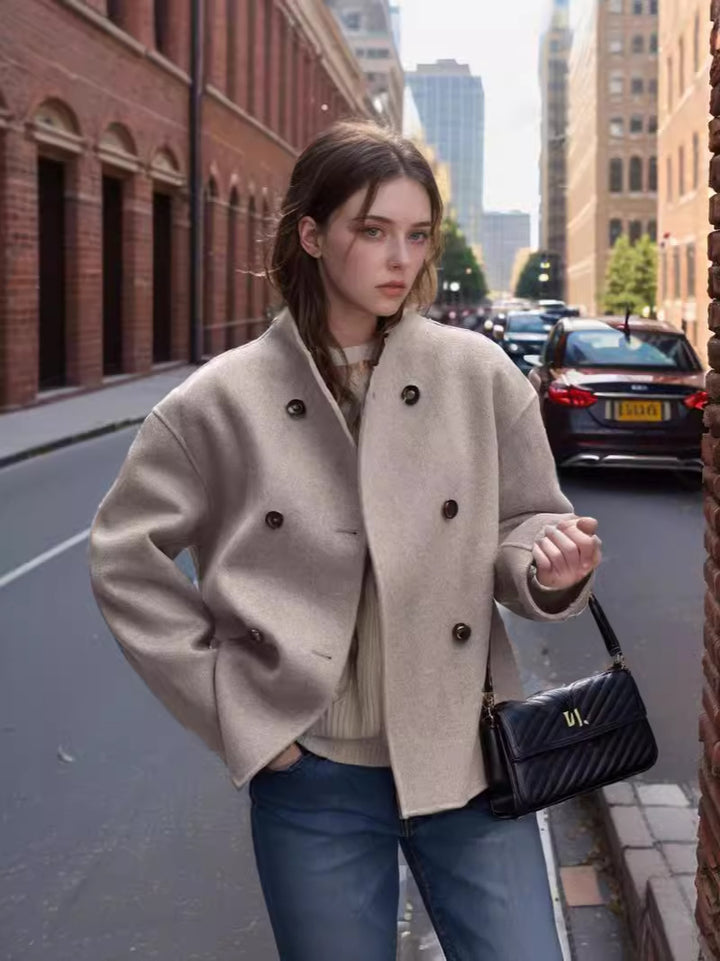 Women's Fashionable Oversized Wool Jacket