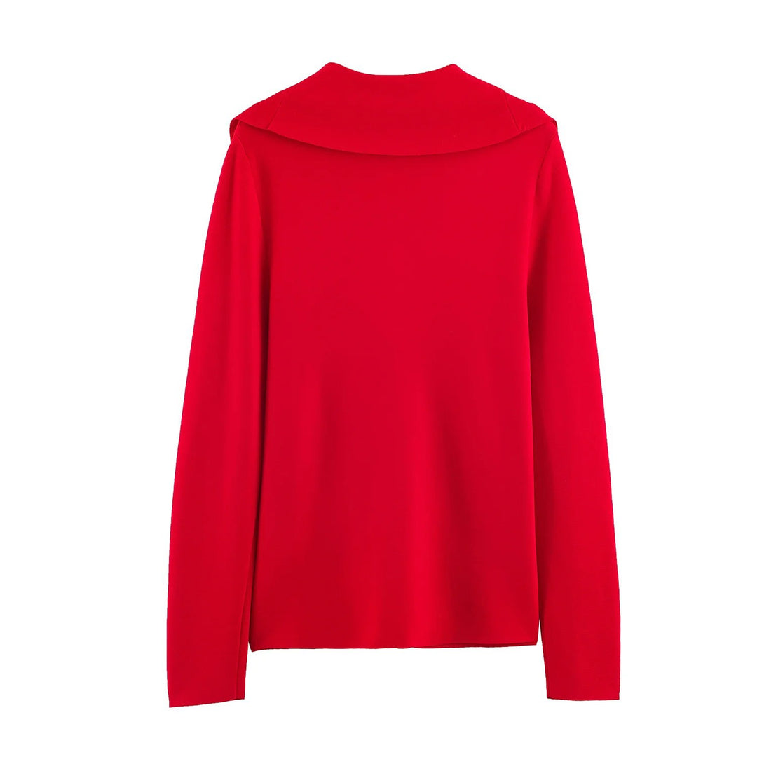 Women Lightweight Knit Bomber with Zipper, Balloon Sleeves and Gathered Hem Mune Fashion