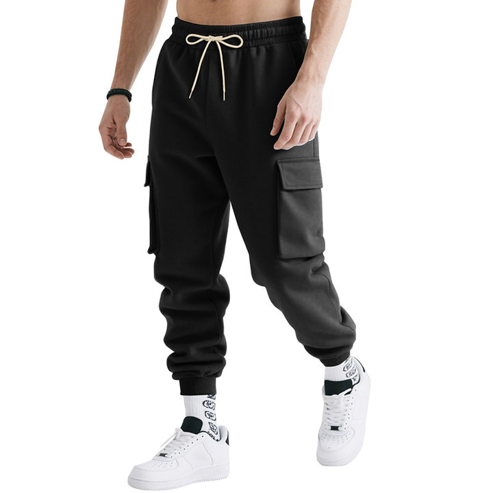 Men's nan multifunctional powerful jogging pants with generous flap pockets, elastic drawstring, and tapered leg ending Mune Fashion