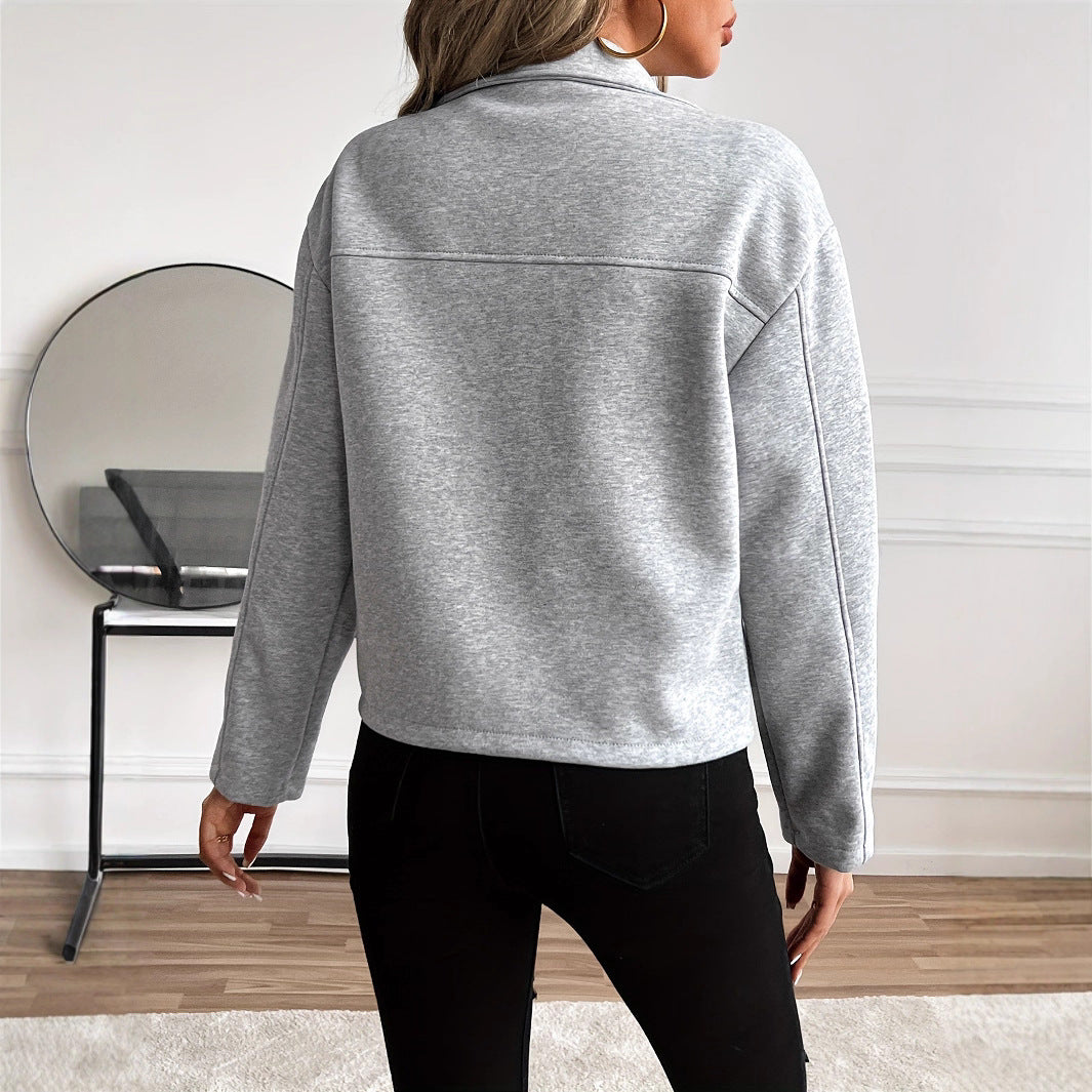 Women's Fashion Fleece Jacket with Zipper