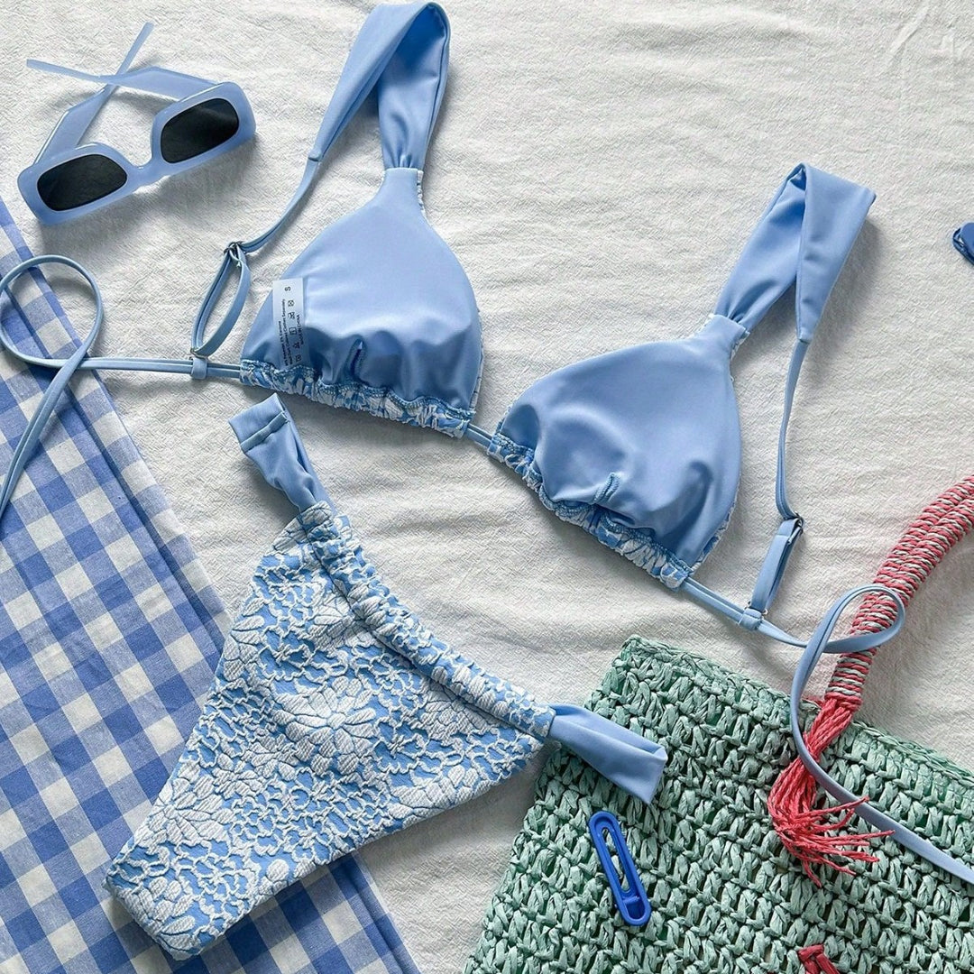 Women Lace Triangle Bikini Mune Fashion