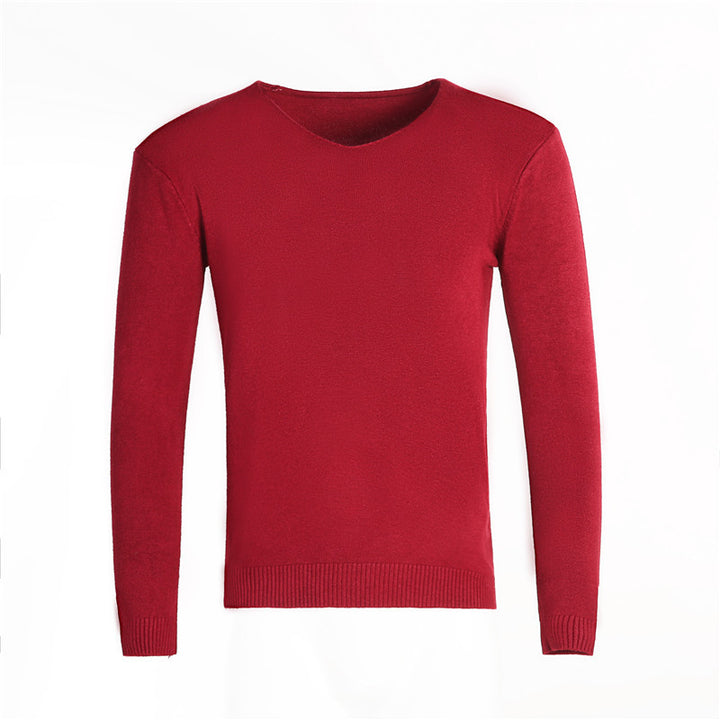 Men's fine V-neck sweater made of cotton-merino blend with a slim silhouette Mune Fashion