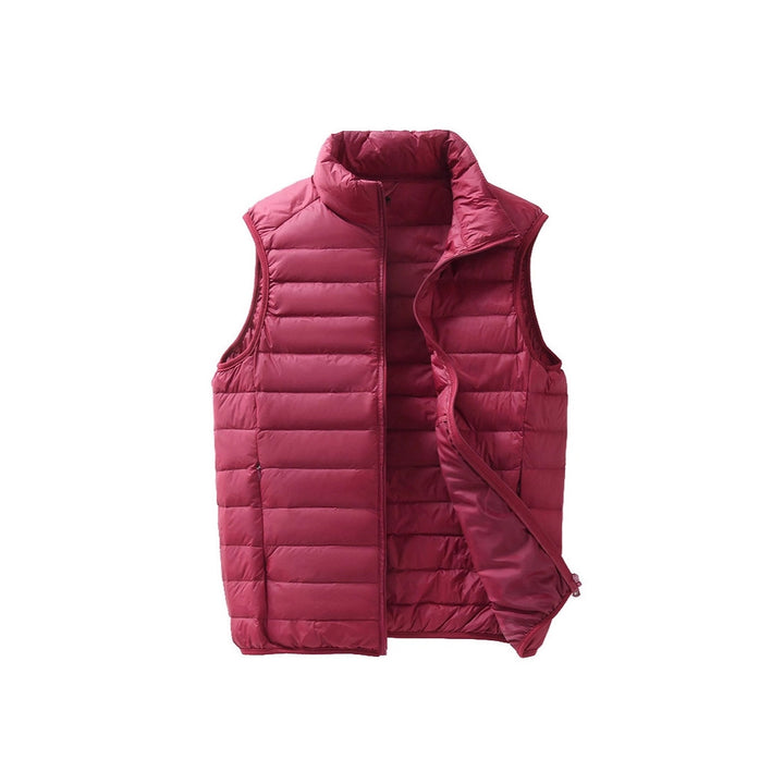 Unisex Lightweight Quilted Vest with Stand-Up Collar and Zipper Mune Fashion