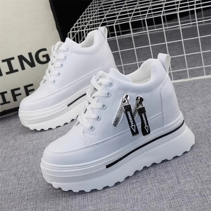 Women's sporty sneakers with platform and zipper Mune Fashion