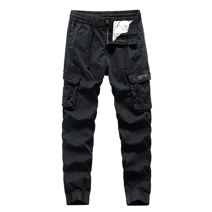 Herren Cargo-Jogginghose im Utility‑Stil mit Elastikbund, Tunnelzug und Mehrfach‑Cargotaschen Mune Fashion