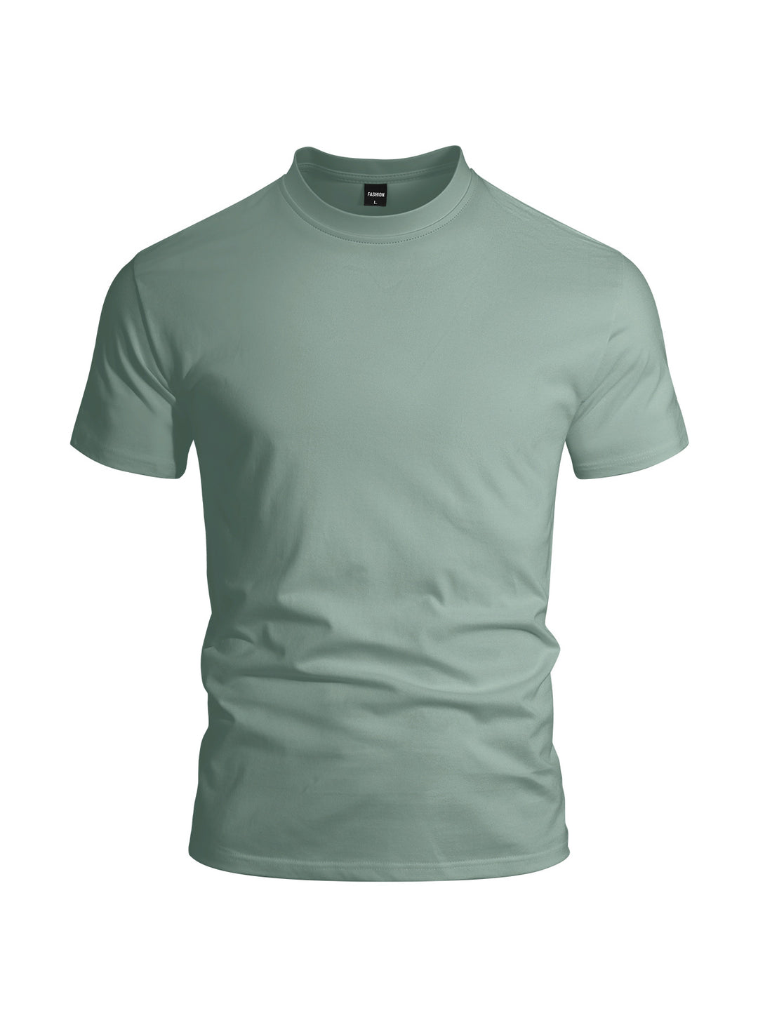 Men's close-fitting round neck basic shirt made of single jersey with reinforced neckband Mune Fashion