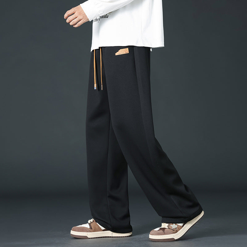 Men's sporty casual pants with wide cut