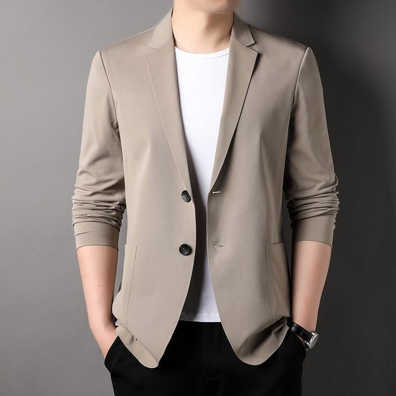 Men's Lightweight Unstructured Jersey Blazer with Stretch and Patch Pockets Mune Fashion