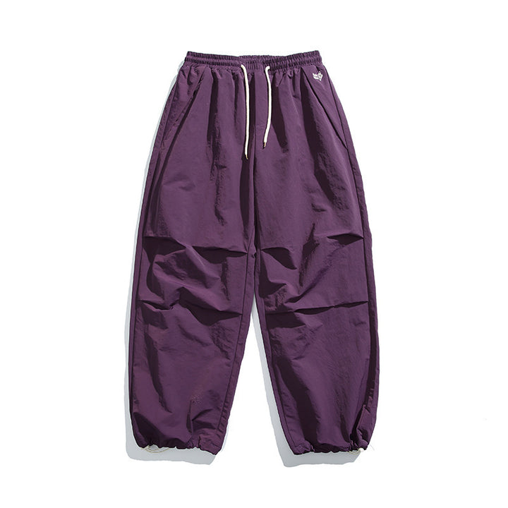 Men's Baggy Cargo Pants with elastic tunnel drawstring waistband, drawstring, and adjustable hem cuffs Mune Fashion