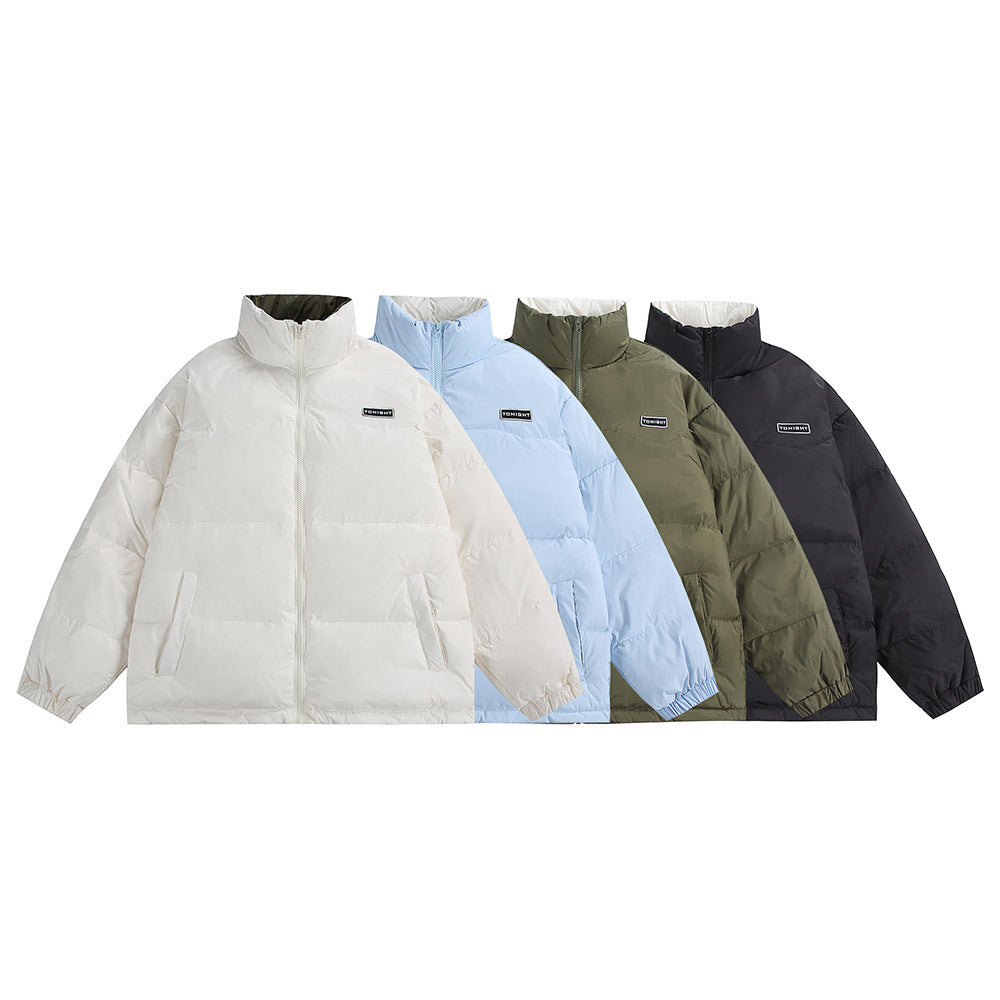 Unisex Boxy quilted oversized puffer jacket with high stand-up collar and minimal branding Mune Fashion