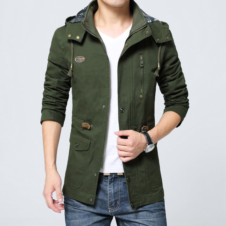 Men's cotton parka with hood, drawstring, and multifunctional pockets Mune Fashion