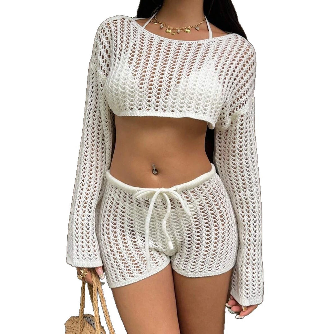 Women's airy crochet set with wide sleeves Mune Fashion