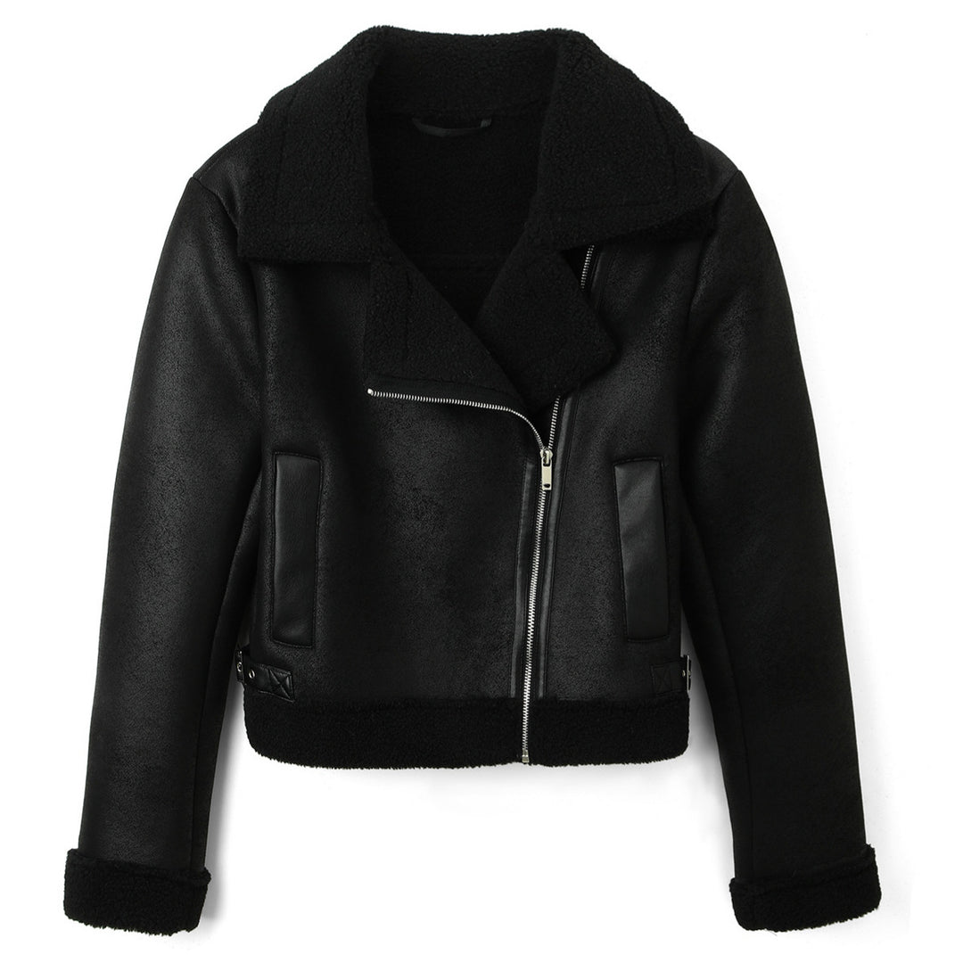 Women's Short Motorcycle Jacket Mune Fashion