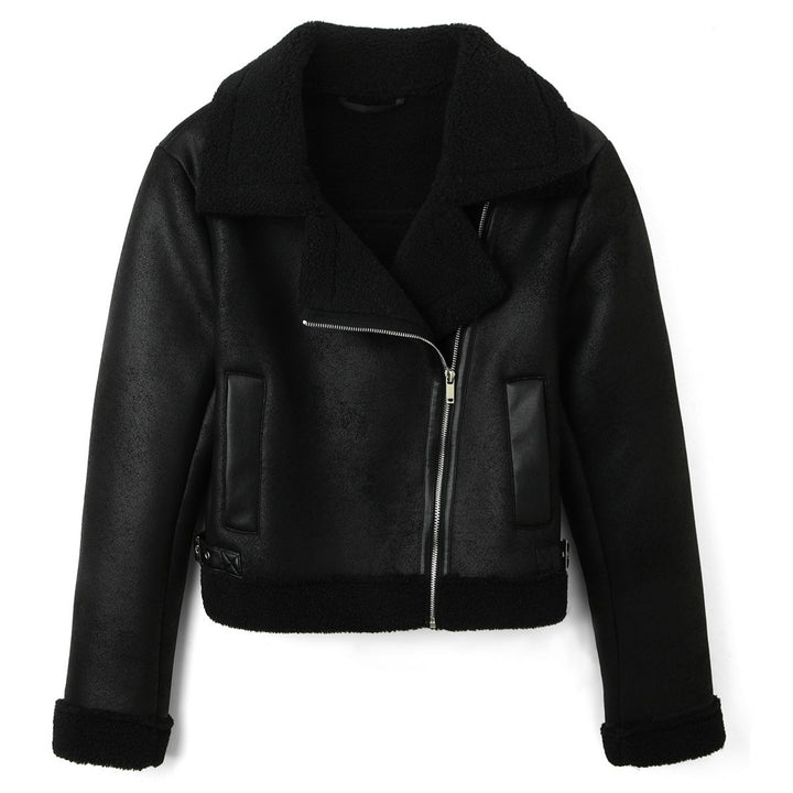Women's Short Motorcycle Jacket Mune Fashion