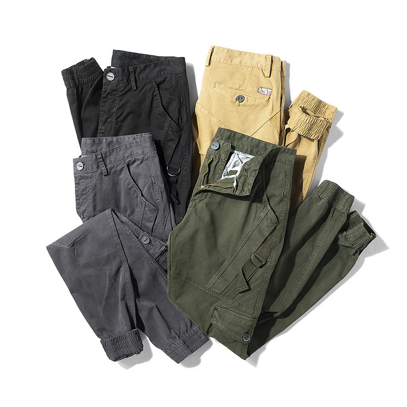 Herren Funktionale Tapered-Cargohose im Joggerstil mit Elastikbündchen und Mehrfachtaschen Mune Fashion