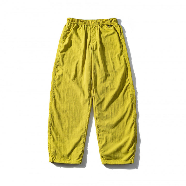 Unisex Loose Crinkle Pants with elastic drawstring waistband, drop-crotch, and side pockets Mune Fashion