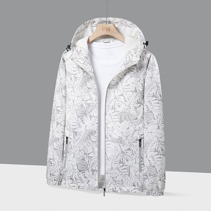 Women Lightweight Rain Jacket with Adjustable Hood Closure Mune Fashion