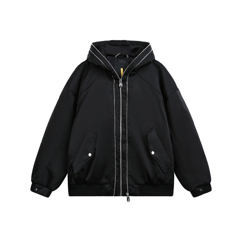 Men's Padded Hooded Bomber Jacket with Thermal Lining Mune Fashion