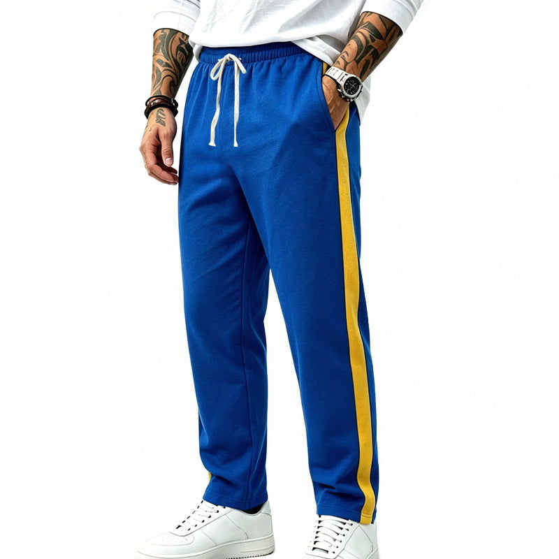 Men's jogging pants with side contrast stripes, elastic waistband, and drawstring Mune Fashion