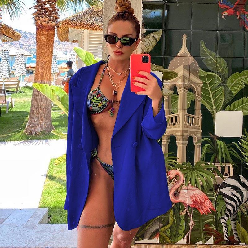 [Women] Light oversized beach blazer as a casual cover-up with draped lapels Mune Fashion