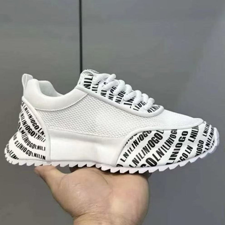 Ladies Athletic Sneakers with Striking Logo Mune Fashion
