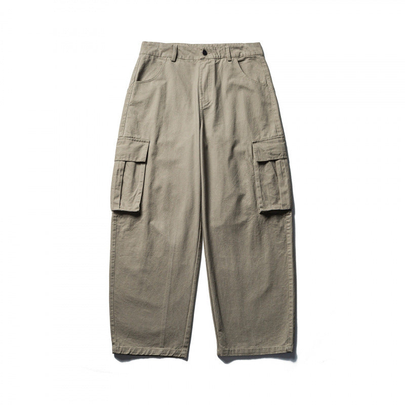 Unisex Wide Cargo Pants in Baggy Cut with Low Crotch, Patch Flap Pockets, and Clean Finish Mune Fashion