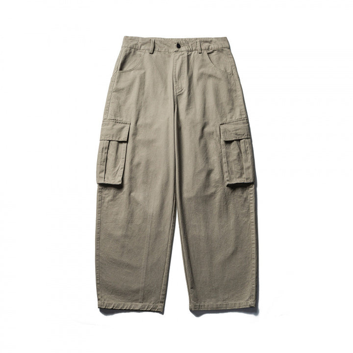 Unisex Wide Cargo Pants in Baggy Cut with Low Crotch, Patch Flap Pockets, and Clean Finish Mune Fashion