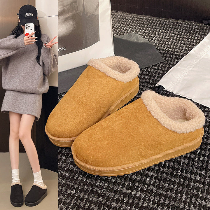 Women's Lined Mule Slippers with Faux Fur Lining and Non-Slip Rubber Sole Mune Fashion