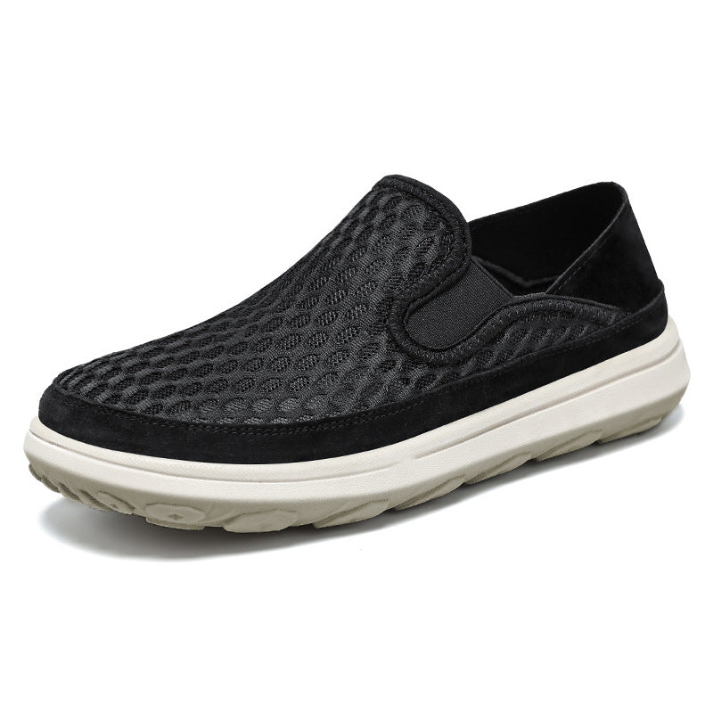 Men's breathable mesh slip-on loafer with elastic inserts and shock-absorbing EVA sole Mune Fashion
