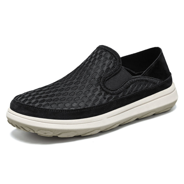 Men's breathable mesh slip-on loafer with elastic inserts and shock-absorbing EVA sole Mune Fashion