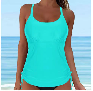 Women's Casual Tankini Top with Lacing Mune Fashion