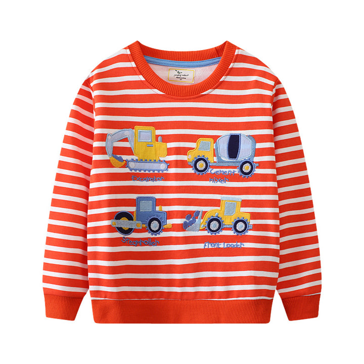 Boys sweatshirt with colorful construction site motif Mune Fashion