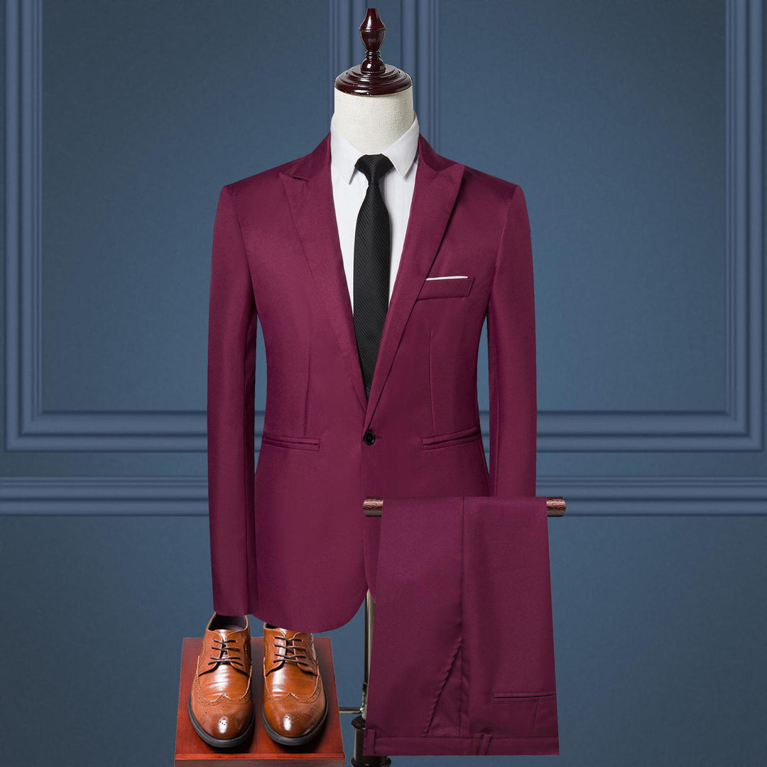 Men's slim business suit with tailored jacket and chinos Mune Fashion