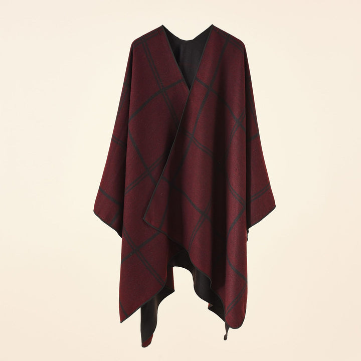 Women Jacquard Poncho with Paisley pattern Mune Fashion