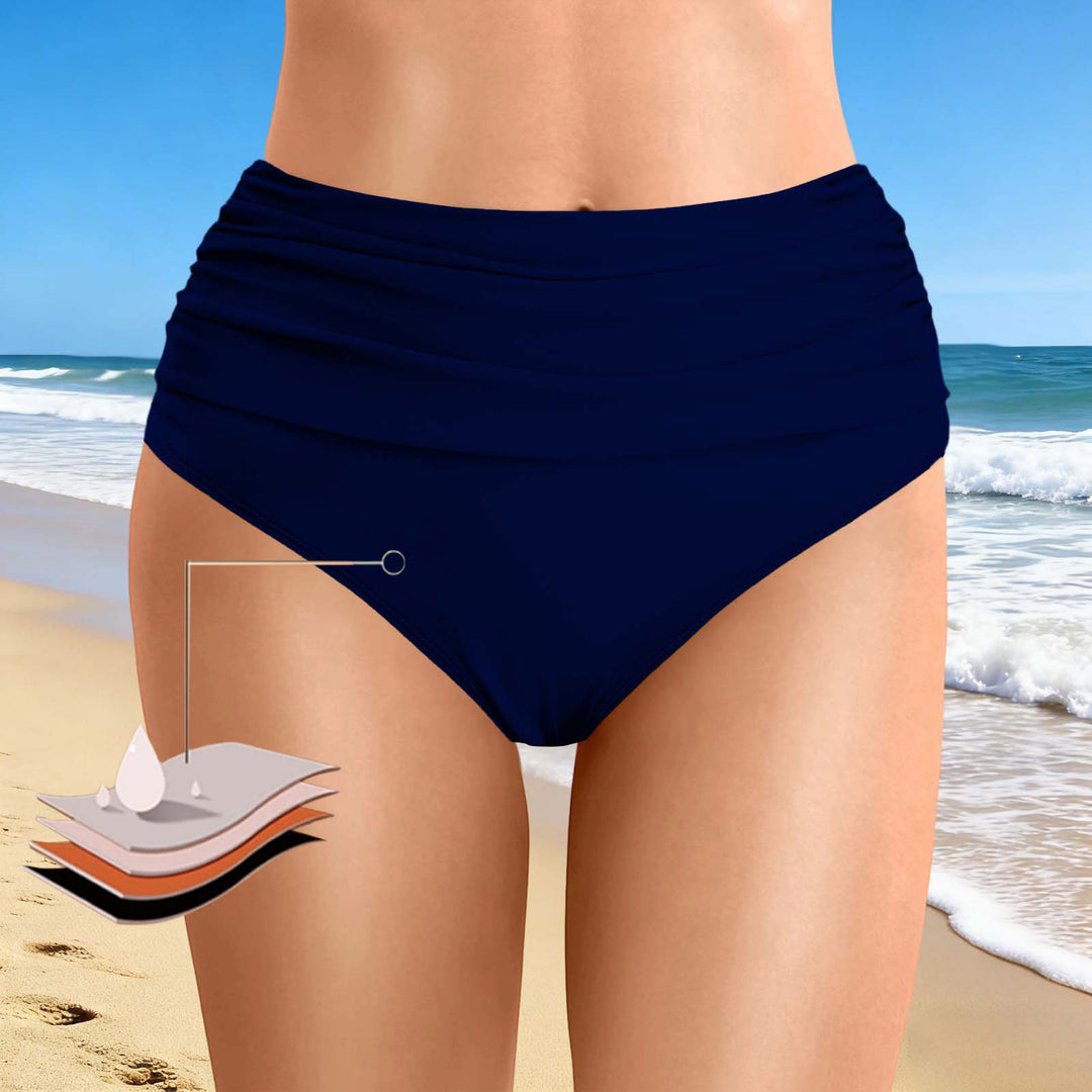 Women's High-Waisted Bikini Bottoms with Flattering Design Mune Fashion