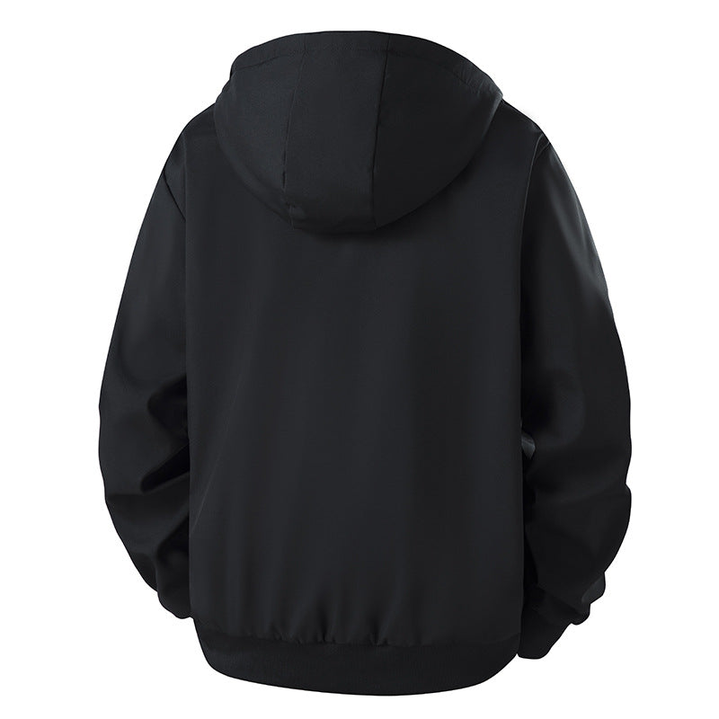 Herren Kapuzenjacke mit Teddyfutter, windabweisendem Außenstoff und geradem Schnitt Mune Fashion