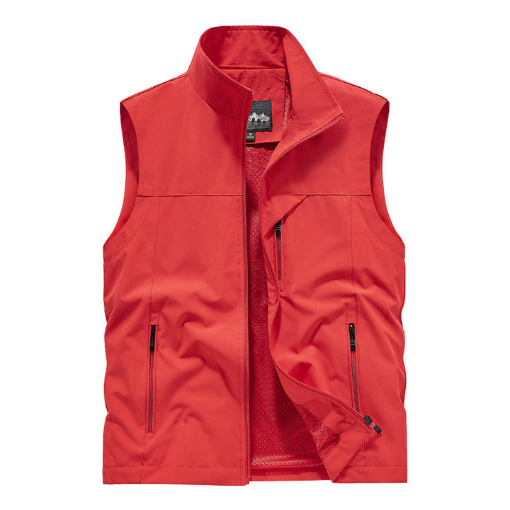 Men's Breathable Softshell Outdoor Vest with Mesh Inner Lining and Zipper Pockets Mune Fashion