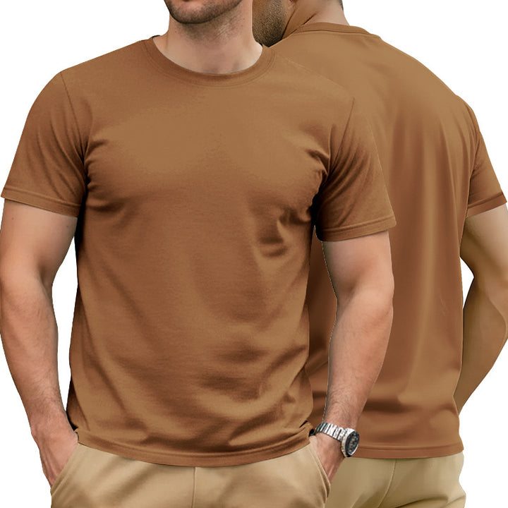 Men's Nan Basic Short Sleeve T-Shirt made of high-quality cotton blend with round neck, flat seams, and regular fit Mune Fashion