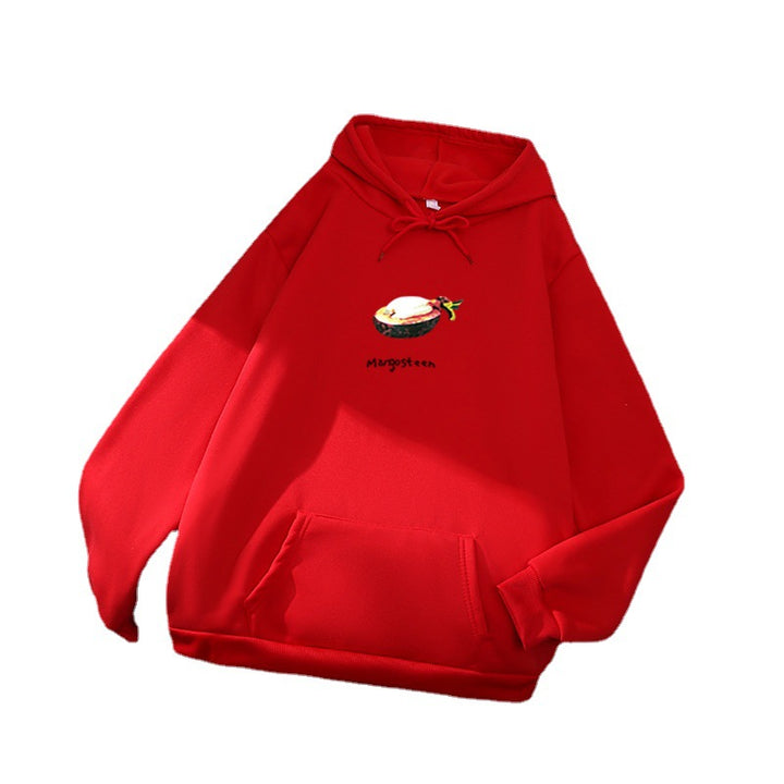 Women's oversized hoodie with avocado print, soft fleece inner lining and front kangaroo pocket Mune Fashion