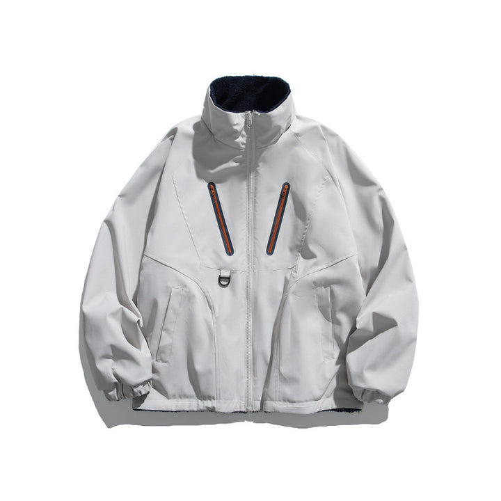 Unisex Lightweight Tech Softshell Jacket with Stand-up Collar, Water-repellent Membrane and Utility Pockets Mune Fashion