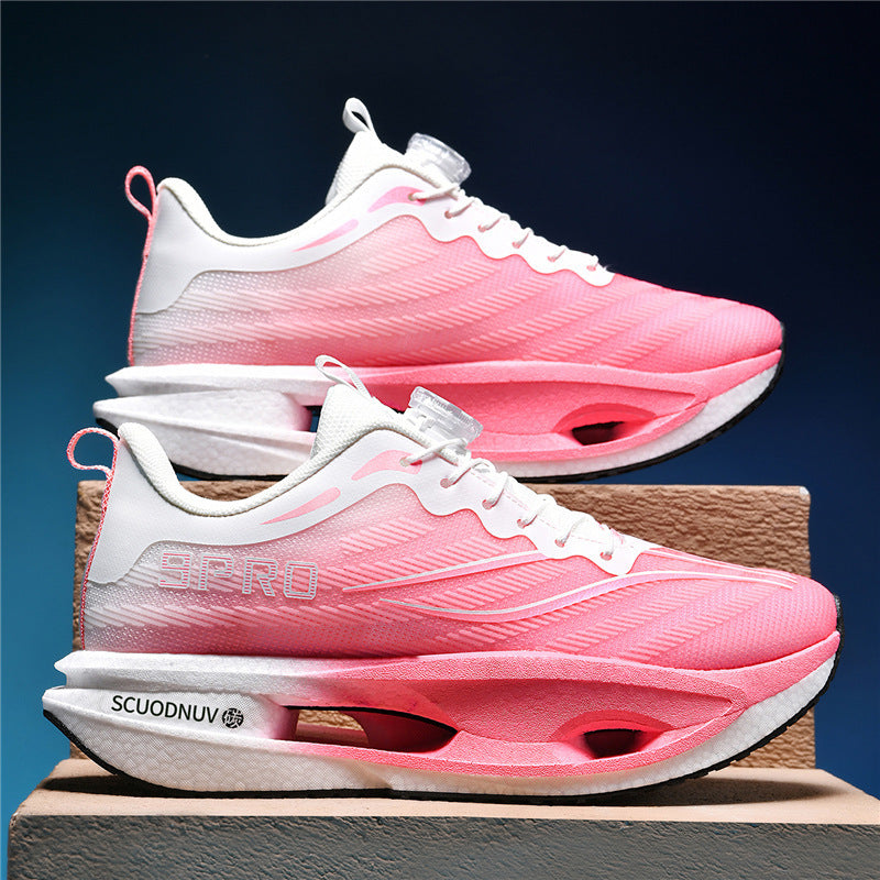 Unisex lightweight running shoes with cushioning platform sole and breathable upper material Mune Fashion