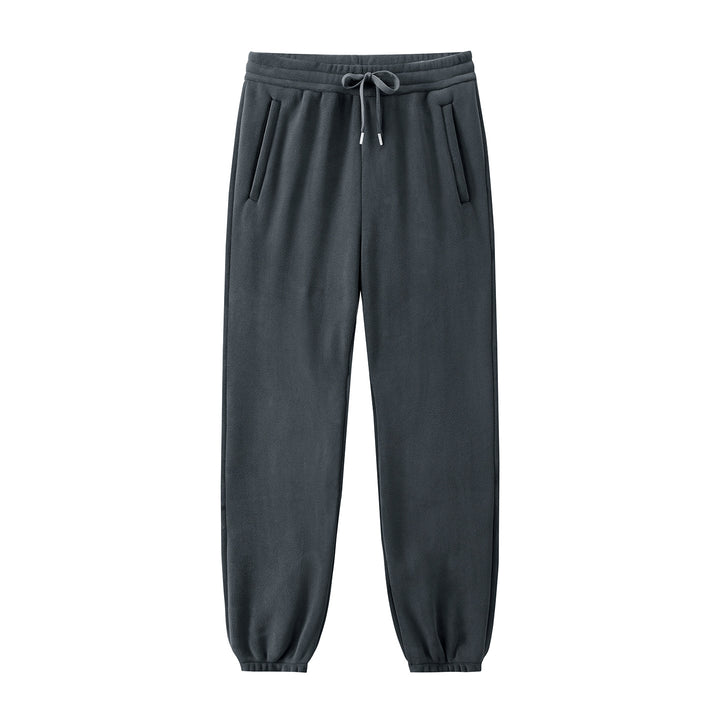 Men's Fleece Jogging Pants with Elastic Waistband, Drawstring and Ribbed Cuffs Mune Fashion